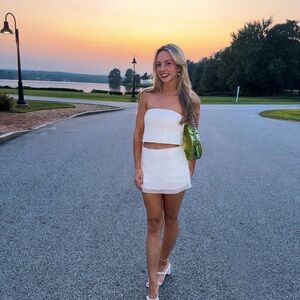 Abercrombie & Fitch Cream Mini Skirt